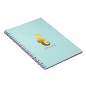 Carnet Chevalier Seahorse Mint et Faux Gold (Côté Droit)