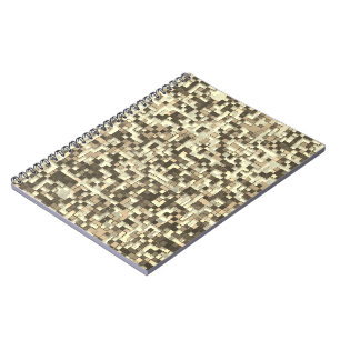 Carnet Chevauchement de petits carrés dans les tons beige