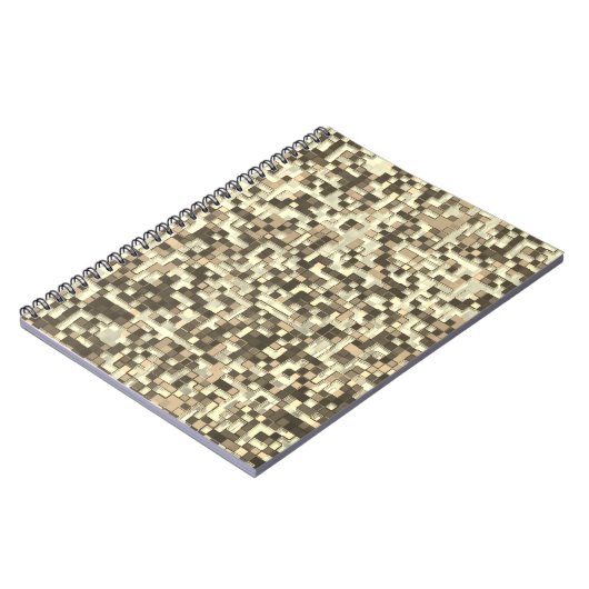 Carnet Chevauchement de petits carrés dans les tons beige (Côté gauche)