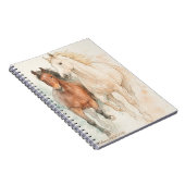 Carnet Chevaux à l'aquarelle courant ensemble (Côté Droit)