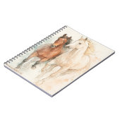Carnet Chevaux à l'aquarelle courant ensemble (Côté gauche)