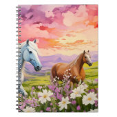 Carnet Chevaux blanc et rouge (Devant)