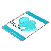 Carnet Chevaux cardiaques III (aqua) (Côté gauche)