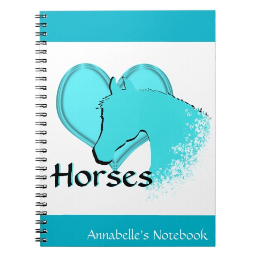 Carnet Chevaux cardiaques III (aqua) (Devant)