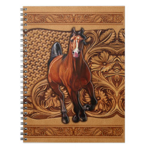 Carnet [Chevaux]Cuir Cheval Embossé