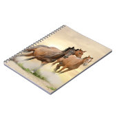 Carnet Chevaux dans le coucher du soleil (Côté gauche)