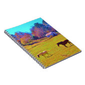 Carnet Chevaux dans un champ de couleur arc-en-ciel (Côté Droit)