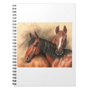 Carnet Chevaux de baie et de châtaignier