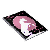 Carnet Chevaux de Coeur Blanc V (Rose) (Côté Droit)
