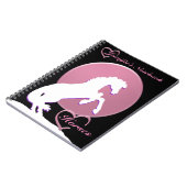 Carnet Chevaux de Coeur Blanc V (Rose) (Côté gauche)