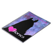 Carnet Chevaux de coeur I (violet/bleu) (Côté gauche)