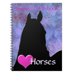 Carnet Chevaux de coeur I (violet/bleu)