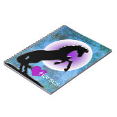 Carnet Chevaux de coeur V (bleu/vert) (Côté gauche)