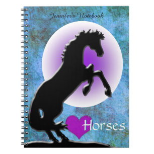 Carnet Chevaux de coeur V (bleu/vert)