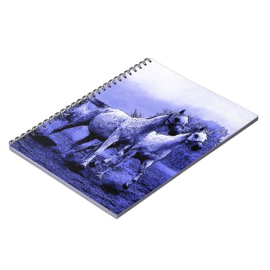 Carnet Chevaux de course et Lune Bleue (Côté gauche)