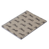 Carnet Chevaux équestres classiques Masculine noir et bro (Côté gauche)