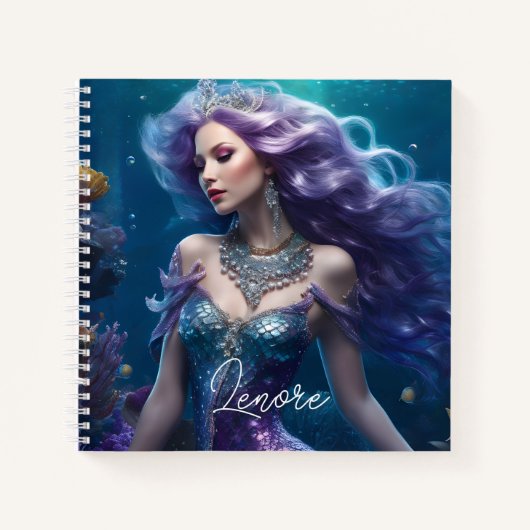 Carnet Cheveux mauve de sirène (Devant)