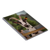 Carnet Chèvre avec cornes debout contre clôture (Côté Droit)