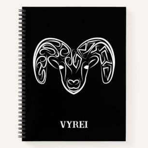 Carnet Chèvre tribale noire et blanche / Mouton