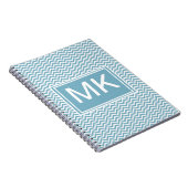 Carnet Chevron bleu avec Monogramme (Côté Droit)