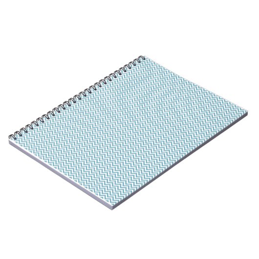 Carnet Chevron bleu avec Monogramme (Côté gauche)