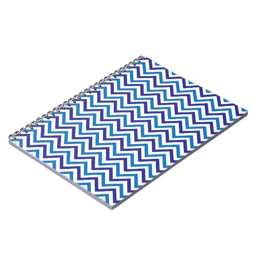 Carnet Chevron double bleu (Côté gauche)