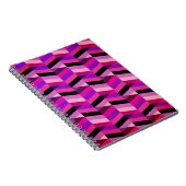 Carnet Chevron/Herringbone abstrait | Violets et Violet (Côté Droit)