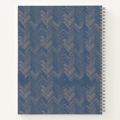 Carnet Chevron Herringbone Motif Retro Blue (Dos)