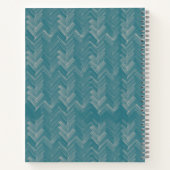 Carnet Chevron Herringbone Motif Turquoise (Dos)