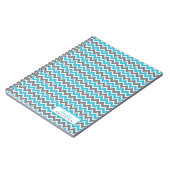Carnet Chevron Motif Trendy Notebook (aqua) (Côté gauche)