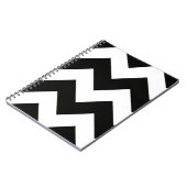 Carnet Chevron (noir et blanc) personnalisable (Côté gauche)