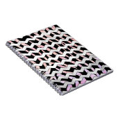 Carnet Chevron noir et rose Zebra (Côté Droit)