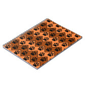 Carnet Chevron Orange Brown Avec Motif Paw Chien (Côté gauche)