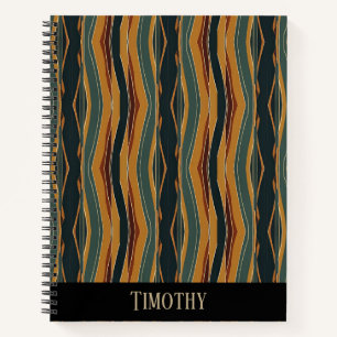 Carnet Chevron rayures dans les tons de la Terre