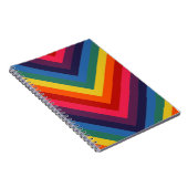 Carnet Chevron Retro Arc-en-ciel clair et coloré (Côté Droit)