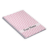 Carnet chevron rose et blanc (Côté Droit)