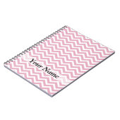 Carnet chevron rose et blanc (Côté gauche)