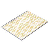 Carnet Chevron stripe - ocher yellow (Côté gauche)