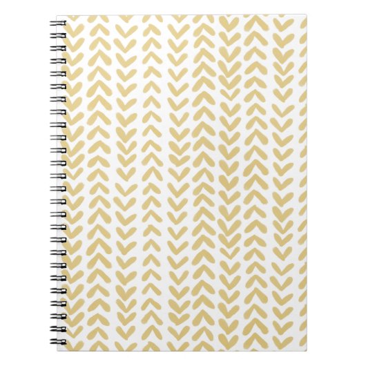 Carnet Chevron stripe - ocher yellow (Devant)