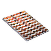 Carnet Chevron Tigre Impression orange chaud et noir (Côté Droit)