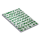 Carnet Chevron Zebra Green et White Print (Côté Droit)