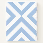 Carnet Chevrons bleu clair et blanc (Dos)