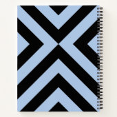 Carnet Chevrons bleu clair et noir Notes d'croquis (Dos)