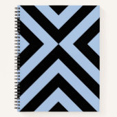 Carnet Chevrons bleu clair et noir Notes d'croquis (Devant)