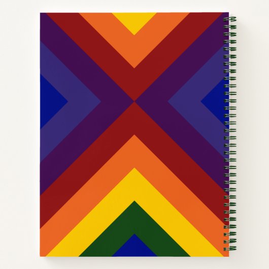 Carnet Chevrons de couleur arc-en-ciel Notes d'esquisse (Dos)