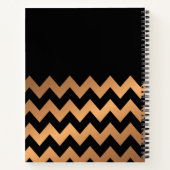 Carnet Chevrons d'or noir (Dos)