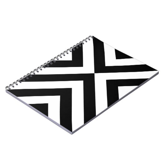 Carnet Chevrons noirs et blancs (Côté gauche)