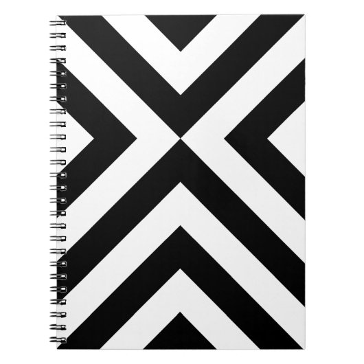 Carnet Chevrons noirs et blancs (Devant)