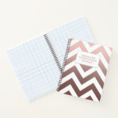 Carnet Chevrons roses en or (Intérieur)
