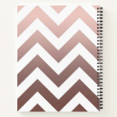 Carnet Chevrons roses en or (Dos)